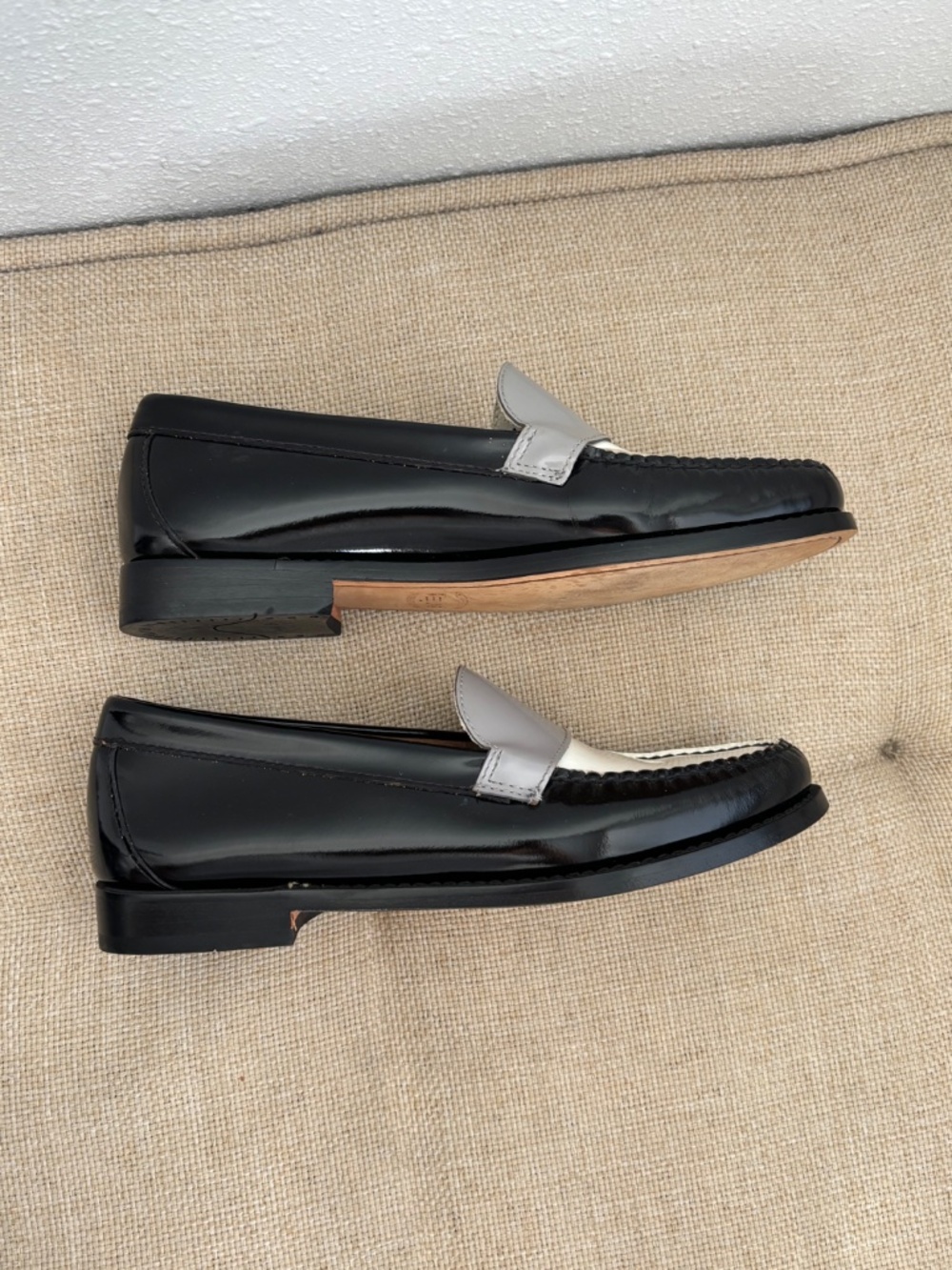 G.H. Bass & Co. Weejuns Wylie Black Grey Polished Loafers - Womens 7 - Picture 5 of 8